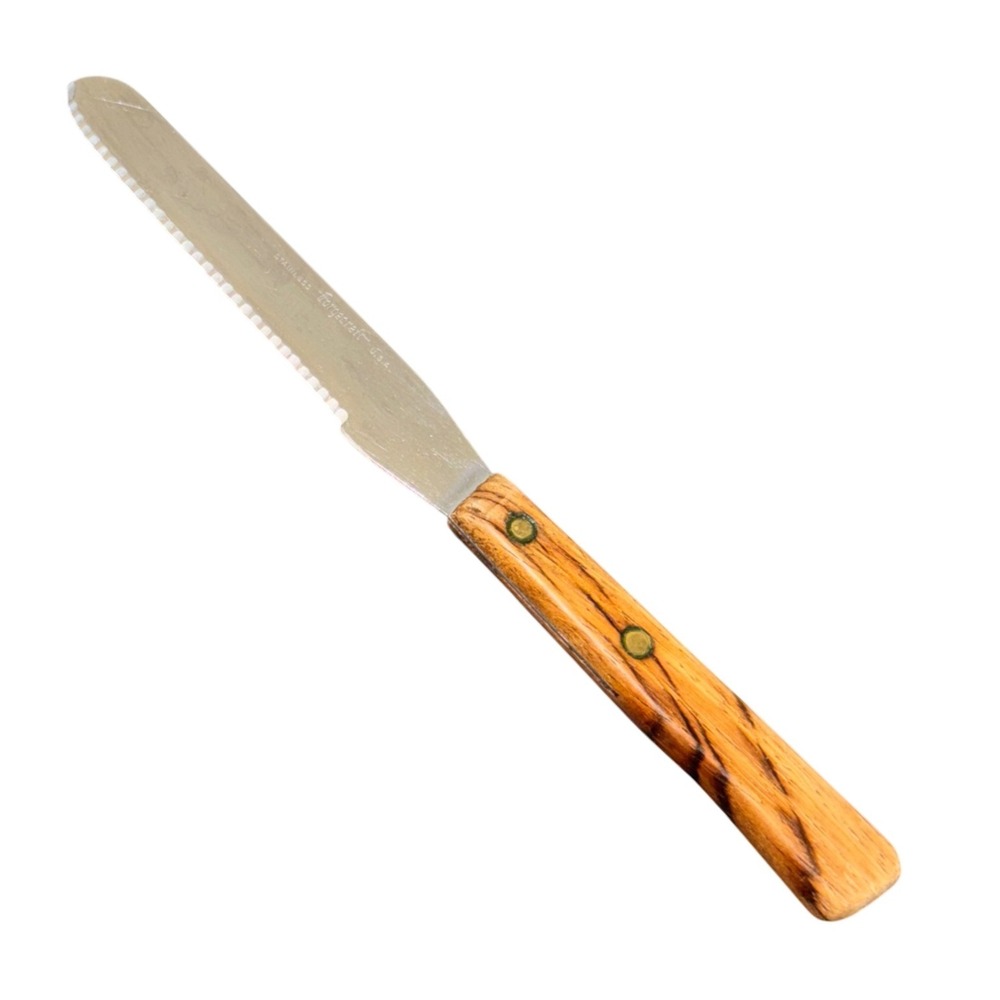 Vintage Imperialcraft USA | Serrated Knife | Wooden Handle | Stainless Steel